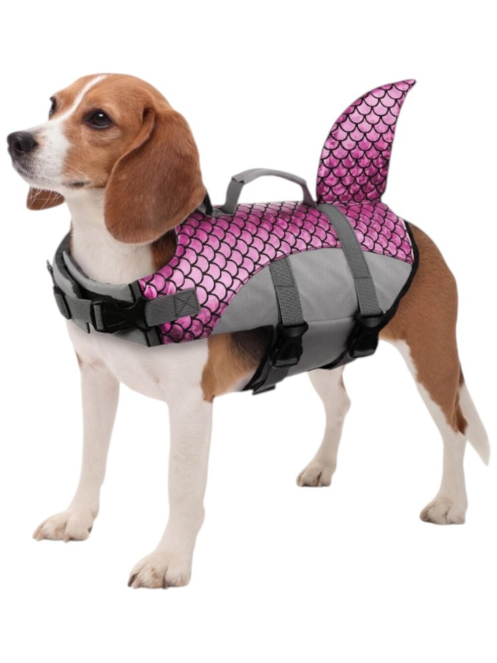 NEW Kuoser Dog Shark Life Vest | Pink